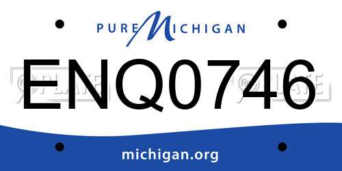 ENQ0746 Michigan License Plate