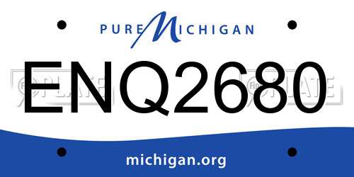 ENQ2680 Michigan License Plate