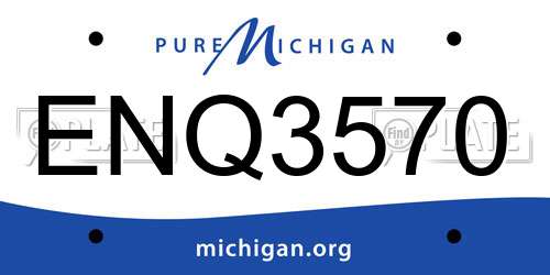 ENQ3570 Michigan License Plate
