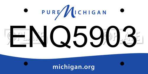 ENQ5903 Michigan License Plate