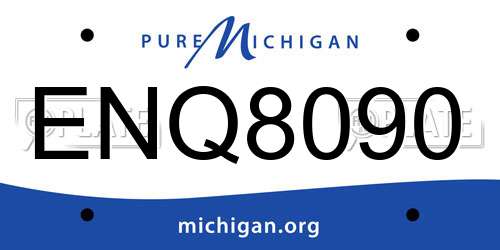 ENQ8090 Michigan License Plate