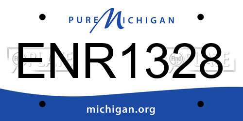 ENR1328 Michigan License Plate