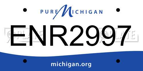 ENR2997 Michigan License Plate
