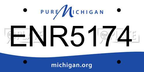 ENR5174 Michigan License Plate