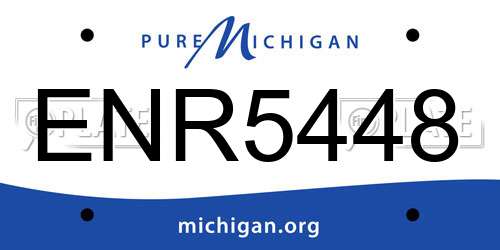 ENR5448 Michigan License Plate