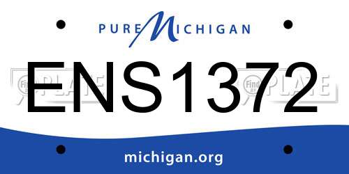 ENS1372 Michigan License Plate