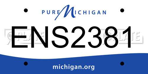 ENS2381 Michigan License Plate