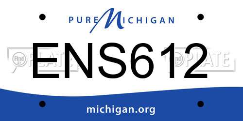 ENS612 Michigan License Plate