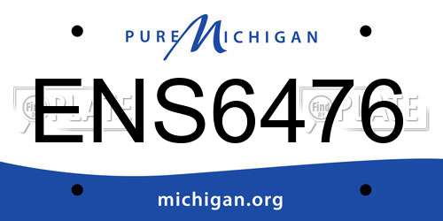 ENS6476 Michigan License Plate