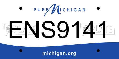 ENS9141 Michigan License Plate