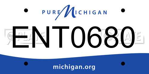 ENT0680 Michigan License Plate