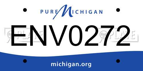 ENV0272 Michigan License Plate