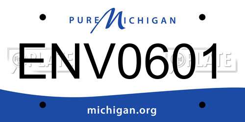 ENV0601 Michigan License Plate