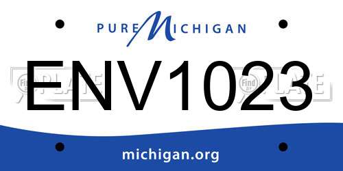 ENV1023 Michigan License Plate