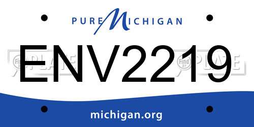 ENV2219 Michigan License Plate