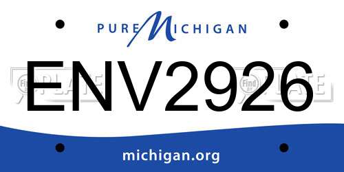 ENV2926 Michigan License Plate
