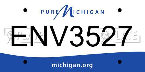 ENV3527 Michigan License Plate