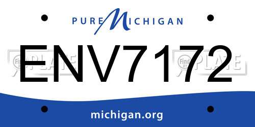 ENV7172 Michigan License Plate