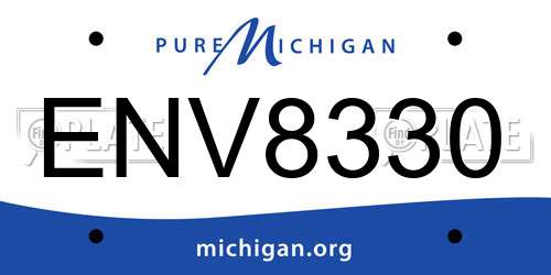 ENV8330 Michigan License Plate