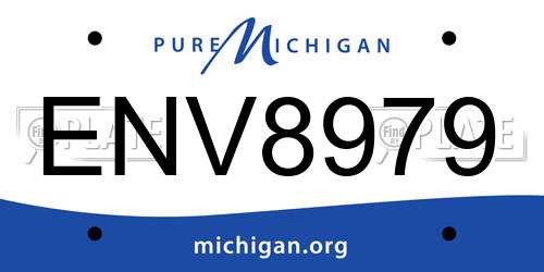 ENV8979 Michigan License Plate