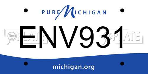ENV931 Michigan License Plate