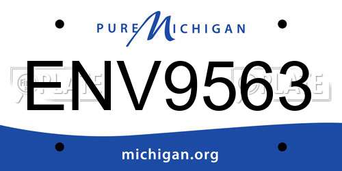 ENV9563 Michigan License Plate