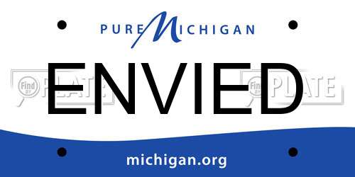 ENVIED Michigan License Plate