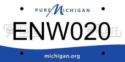 ENW020 Michigan License Plate