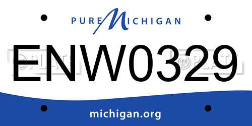 ENW0329 Michigan License Plate