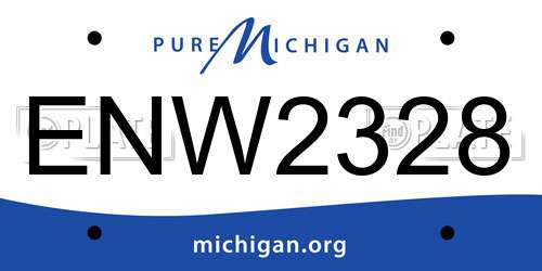 ENW2328 Michigan License Plate