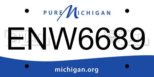 ENW6689 Michigan License Plate