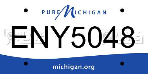 ENY5048 Michigan License Plate