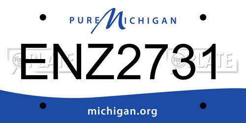 ENZ2731 Michigan License Plate
