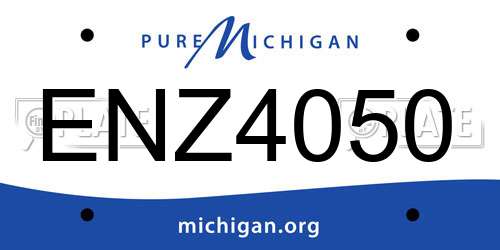 ENZ4050 Michigan License Plate