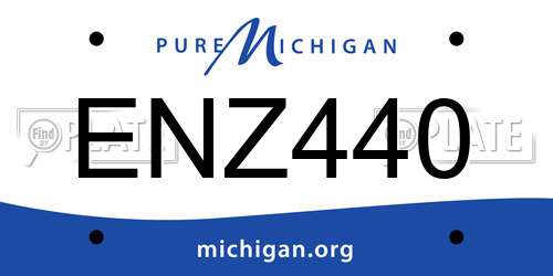 ENZ440 Michigan License Plate
