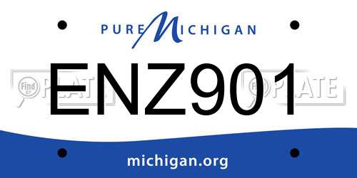 ENZ901 Michigan License Plate