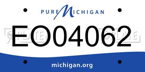 EO04062 Michigan License Plate