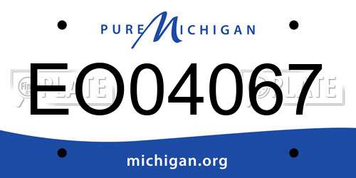 EO04067 Michigan License Plate