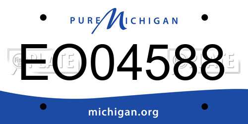 EO04588 Michigan License Plate