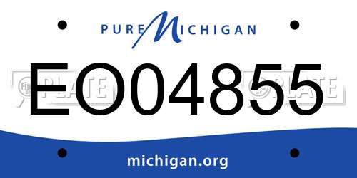 EO04855 Michigan License Plate