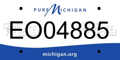 EO04885 Michigan License Plate