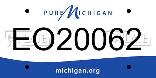 EO20062 Michigan License Plate