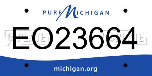 EO23664 Michigan License Plate