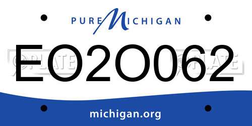 EO2O062 Michigan License Plate