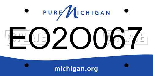 EO2O067 Michigan License Plate