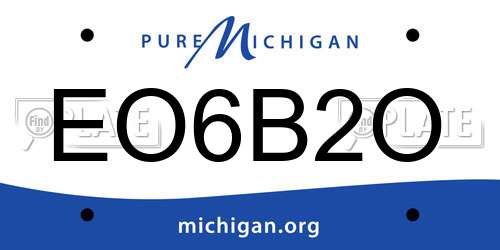 EO6B2O Michigan License Plate