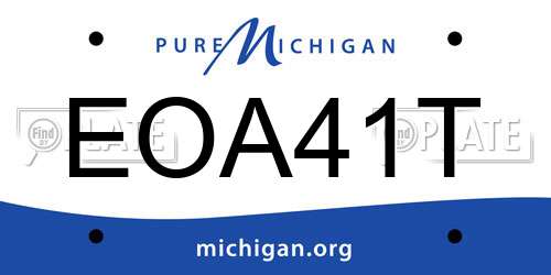 EOA41T Michigan License Plate