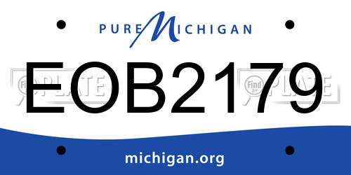 EOB2179 Michigan License Plate