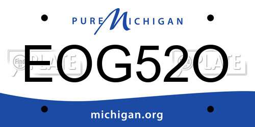 EOG52O Michigan License Plate