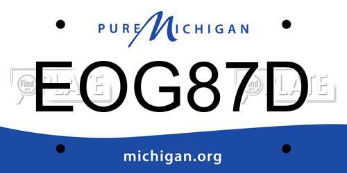EOG87D Michigan License Plate